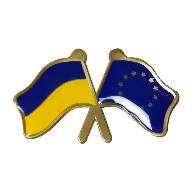 Значек "Флаги Украина-ЕС"
