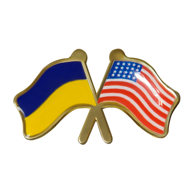 Значек "Флаги Украина-США"