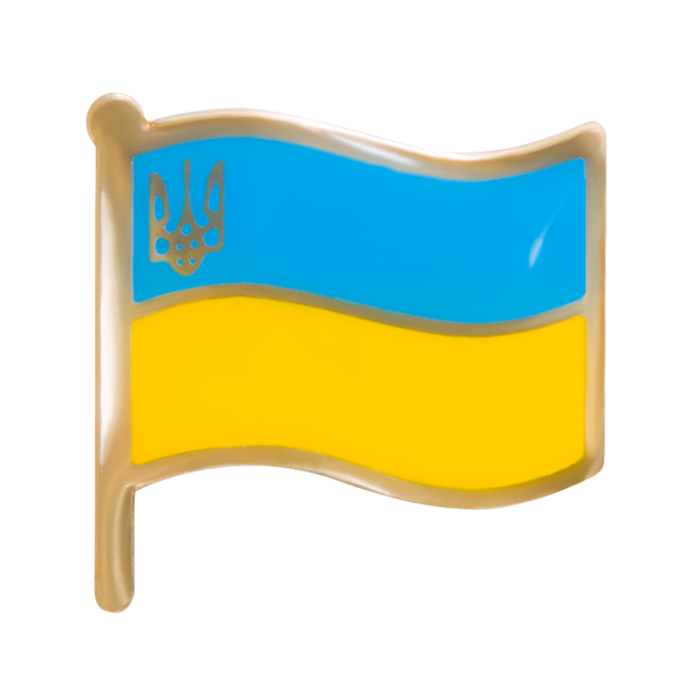 Значек "Флаг Украины" на ножке