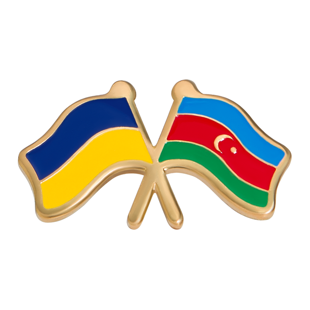 Значек "Флаги Украина-Азербайджан"