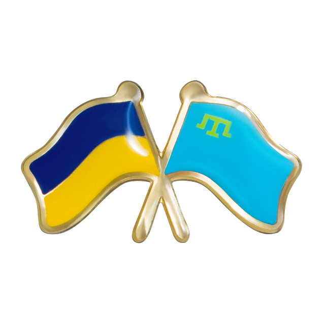 Значек "Флаги Украина-Крымских татар"